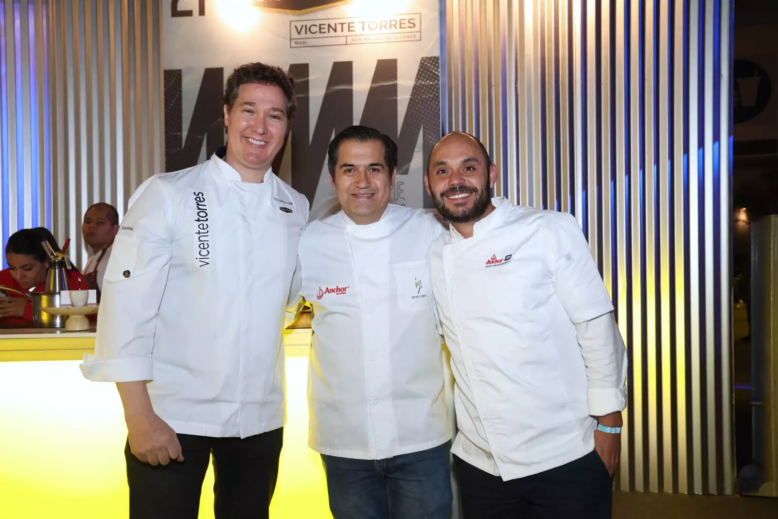 Chef Vicente Torres, Irving Quiroz y Ricardo Orozco 
