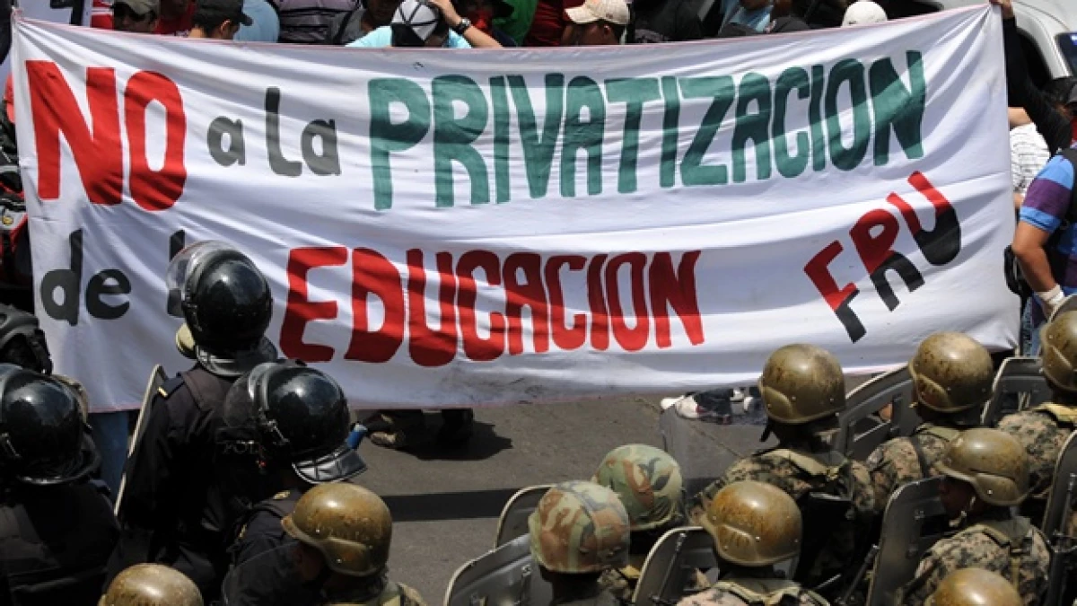 Protesta maestros Honduras