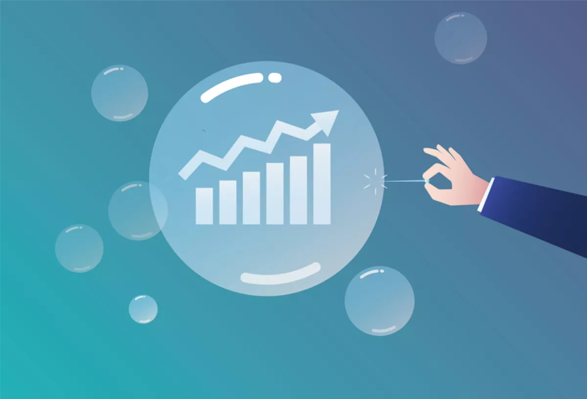 Gráfica dentro de una burbuja