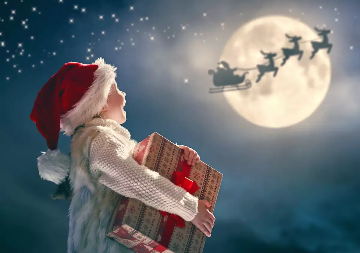 Santa Claus y niño