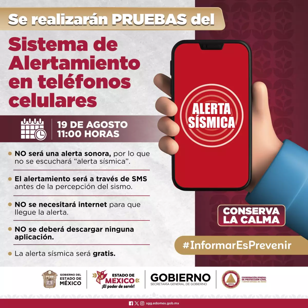 alerta sismica celulares prueba