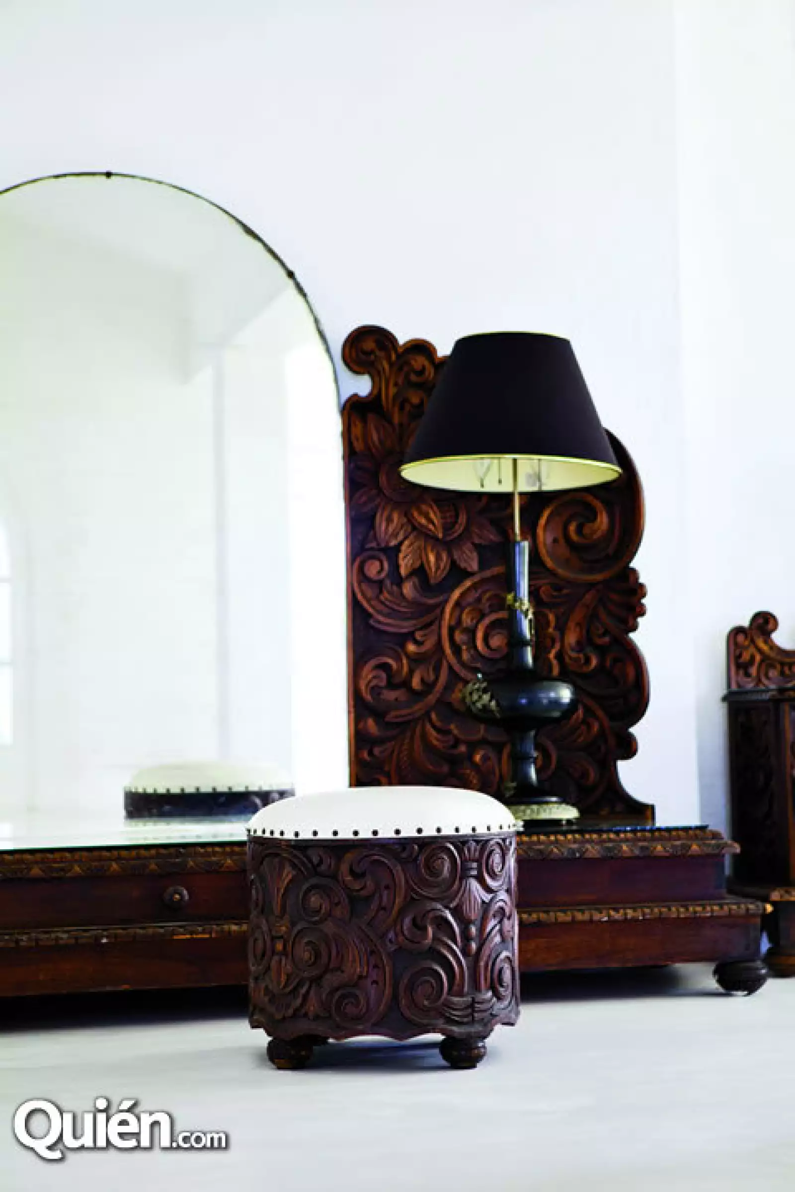 Aquí en su habitación,Dolores Olmedo solía tener una cama circular.