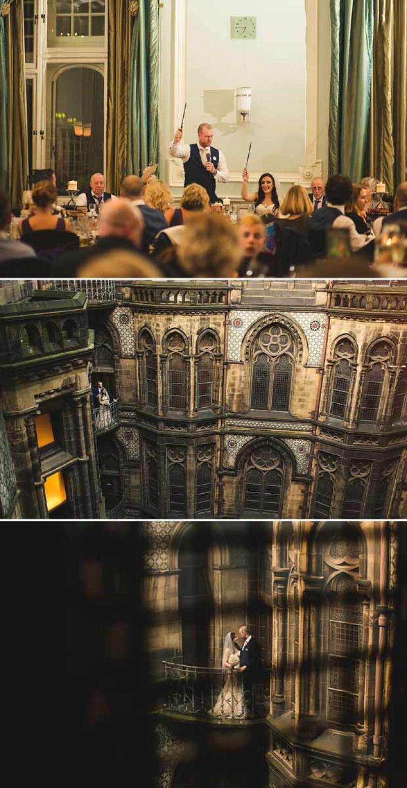 La boda se llevó a cabo en el Hotel Manchester Town Hall