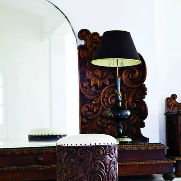 Aquí en su habitación,Dolores Olmedo solía tener una cama circular.