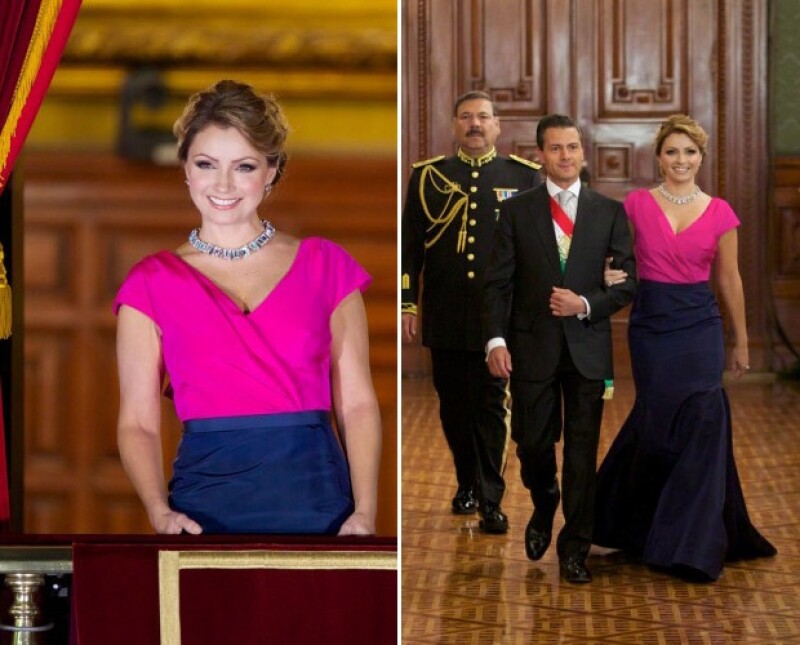 La primera dama lució elegante en colores como rosa mexicano y azul marino. Expertos opinaron sobre su elección para esta ceremonia del Grito de Independencia.