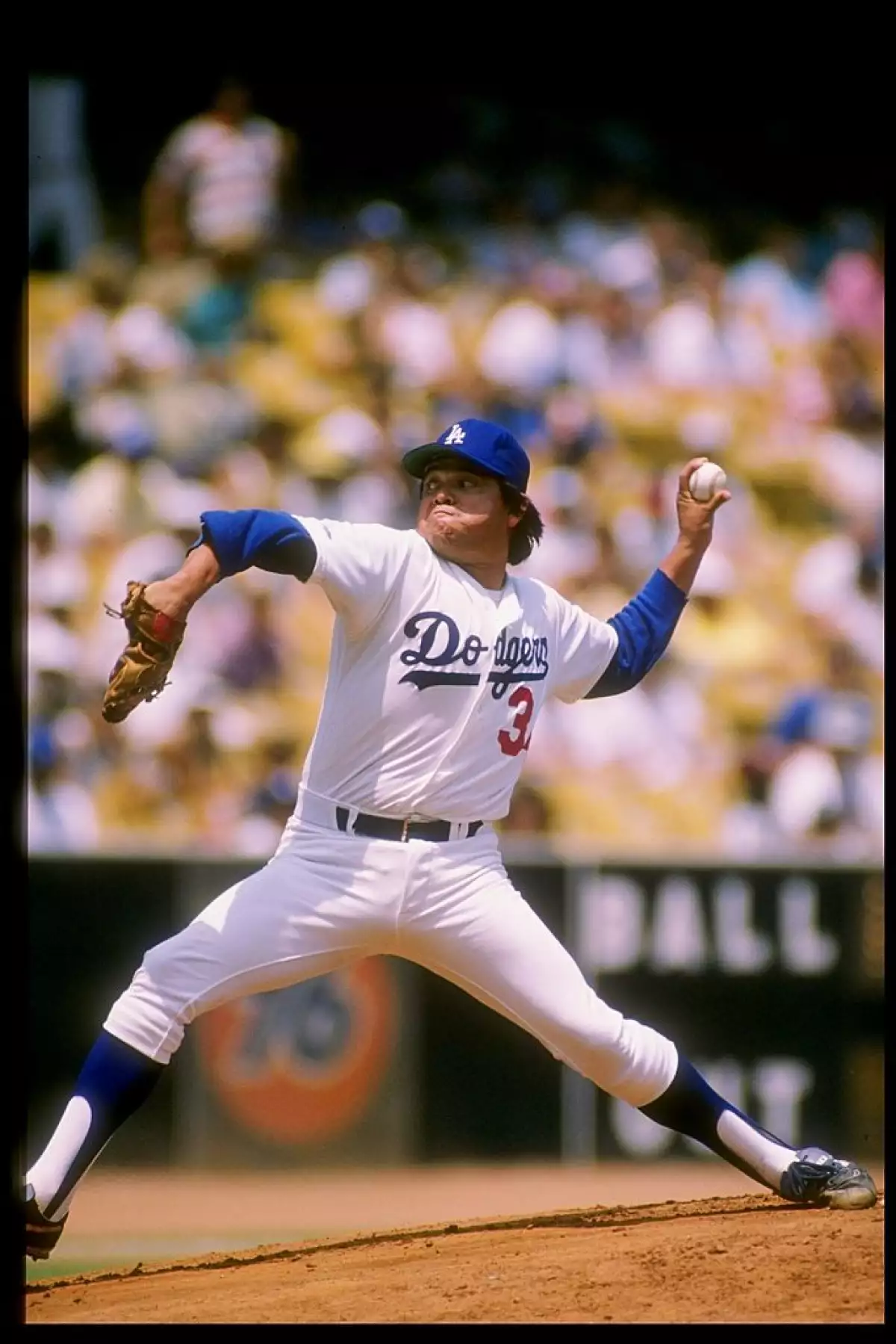 Foto de Fernando Valenzuela en un juego contra los Astros de Houston.