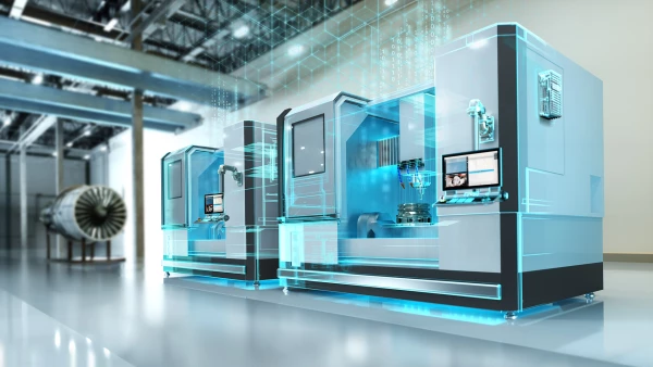 Equipos automatizados en una fábrica, gracias a la tecnología