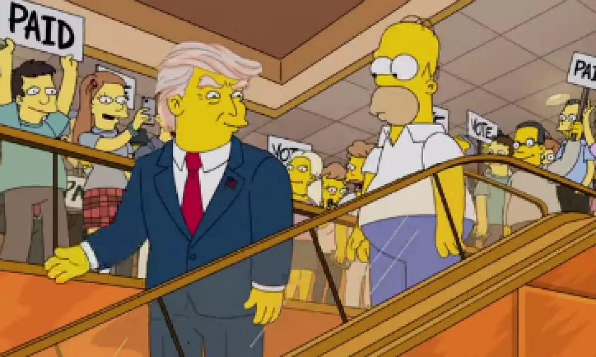 En el corto, Homero se siente fascinado por la cabellera de Trump. (Foto: YouTube/Animation Domination)