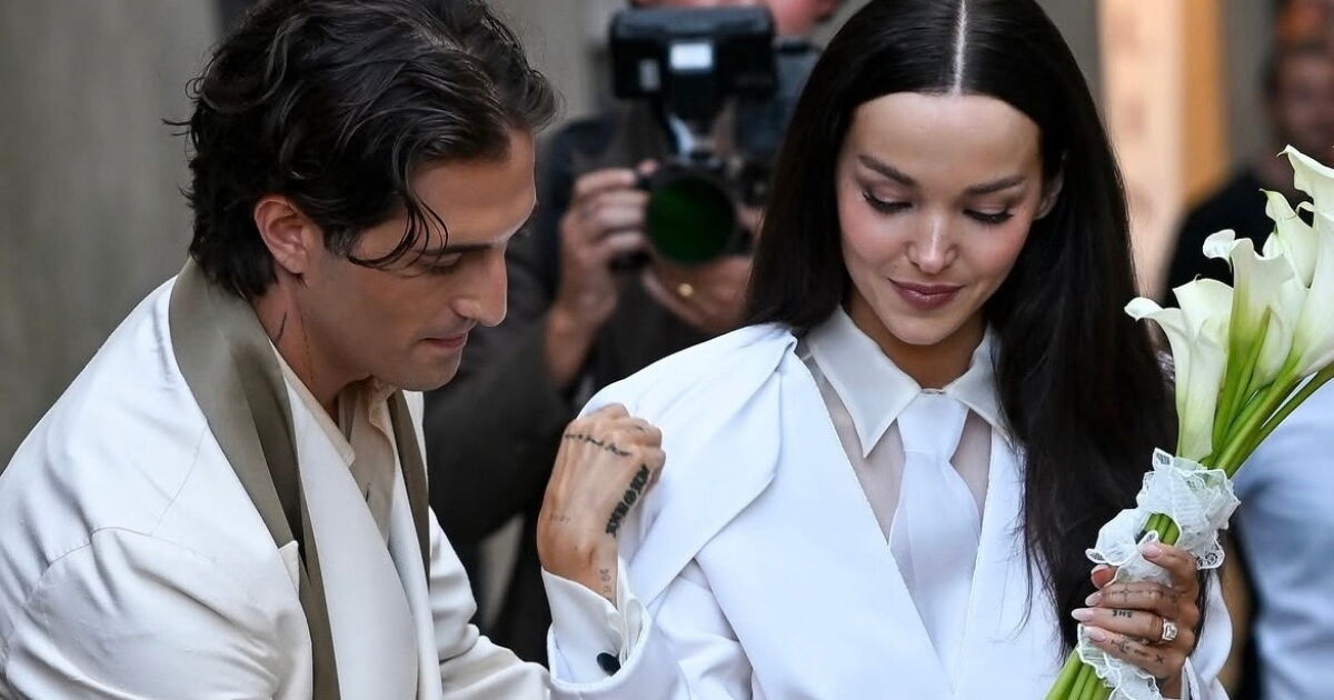 En una íntima ceremonia y looks de ensueño, Dove Cameron y Damiano David se dan el 'sí' en la Toscana
