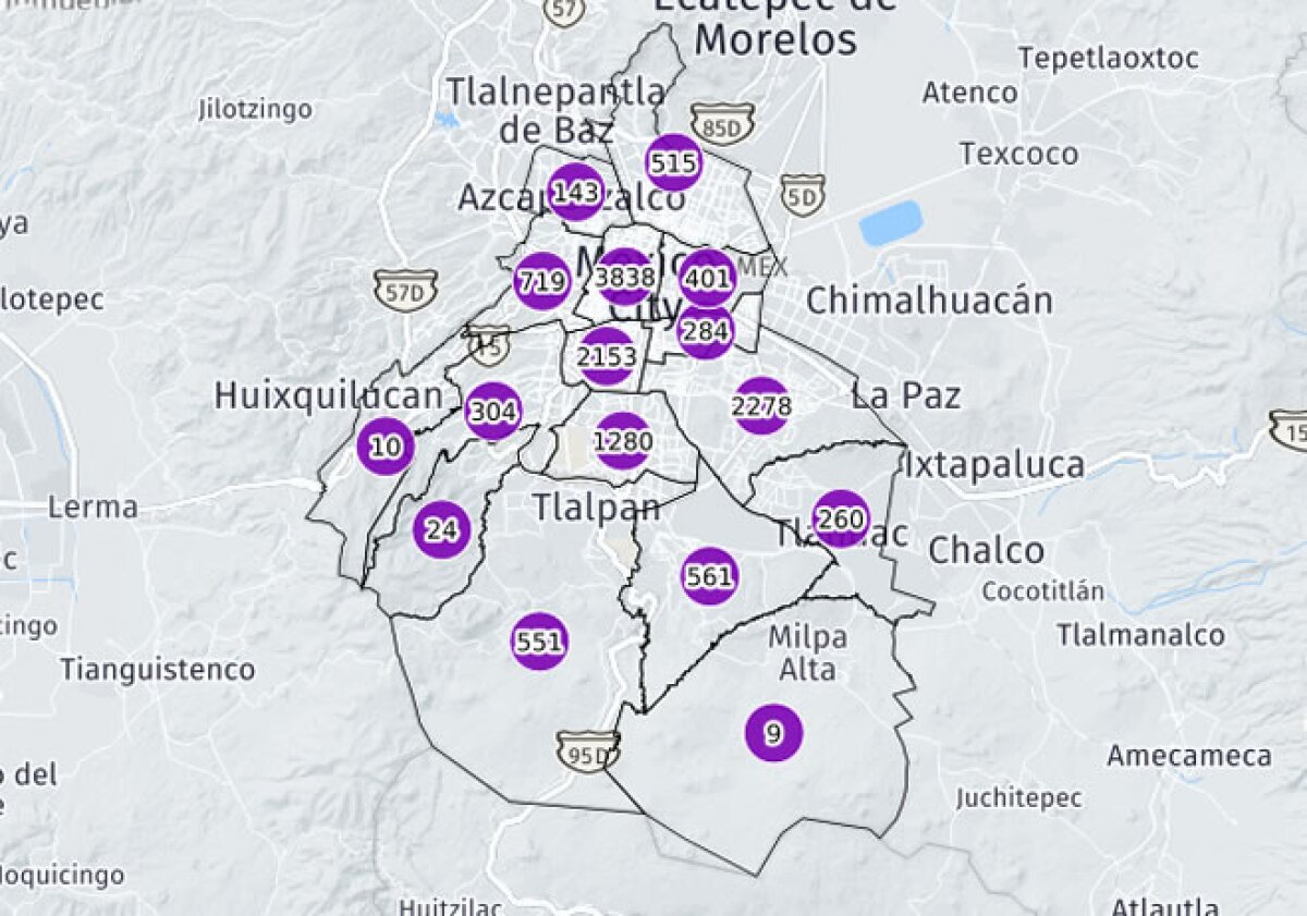 Mapa interactivo de evaluación de inmuebles en la CDMX Mapa interactivo de evaluación de inmuebles en la CDMX