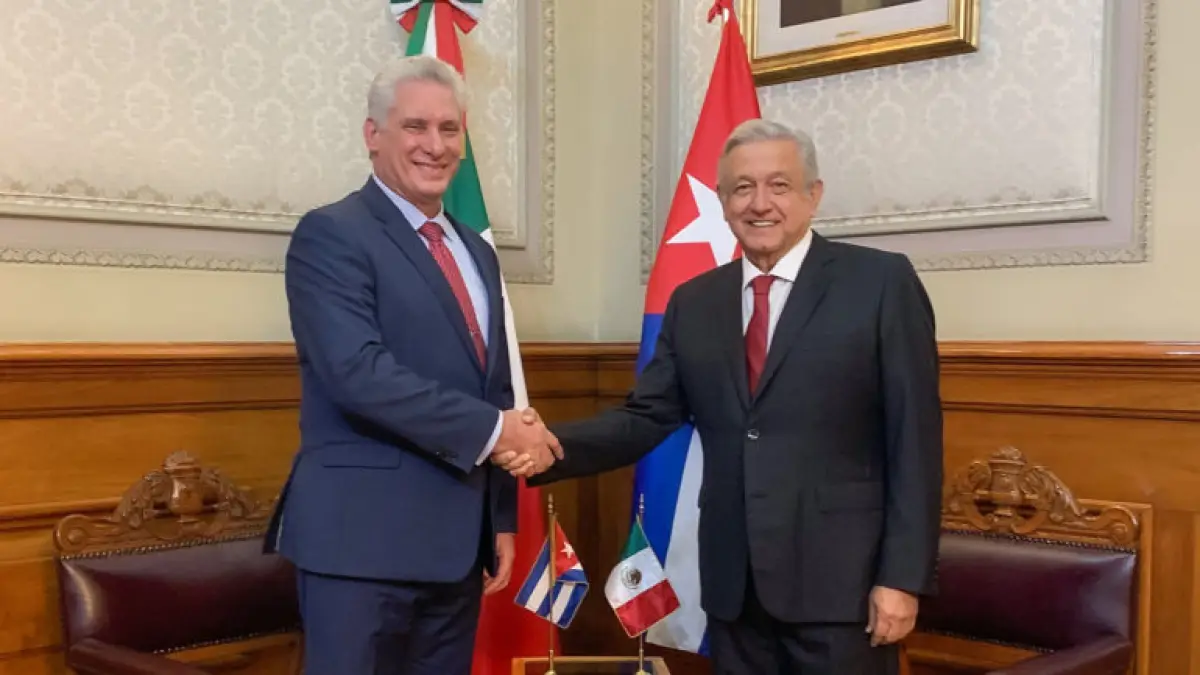 López Obrador y el presidente Díaz-Canel