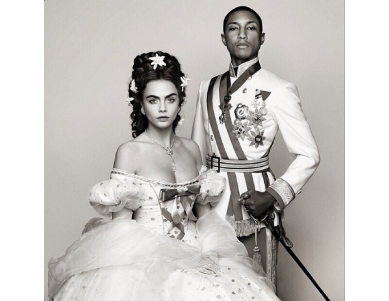 Pharrell y Cara, la aristocracia llena de estilo y onda muy cool.