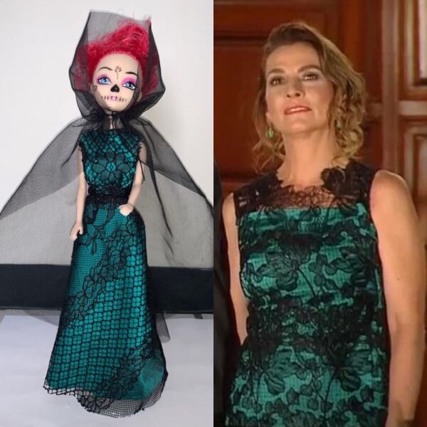 Recrean vestido de Beatriz Gutiérrez para una muñeca 1.jpg