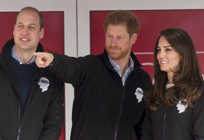 Kate Middleton, príncipe William y príncipe Harry