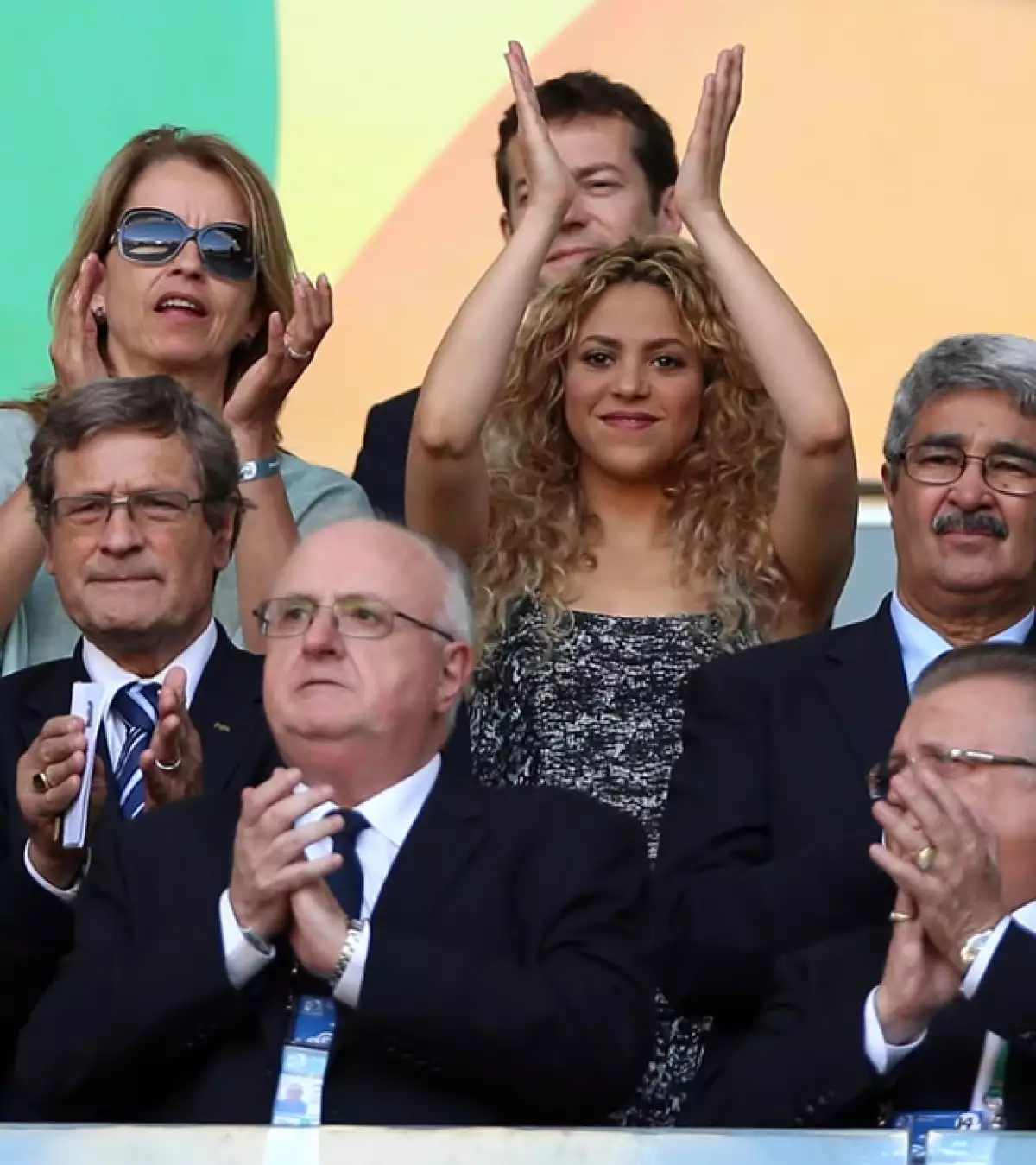 La cantante no podía faltar para apoyar a Gerard Piqué durante el partido de futbol con motivo de la Copa Confederaciones que se lleva a cabo en Brasil.