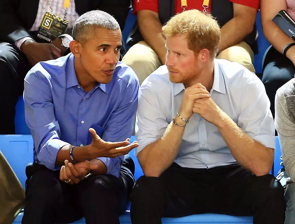 Barack Obama con el príncipe Harry