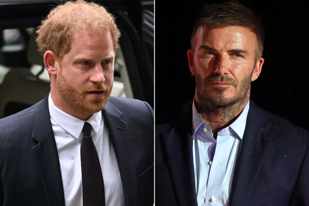 El príncipe Harry y David Beckham