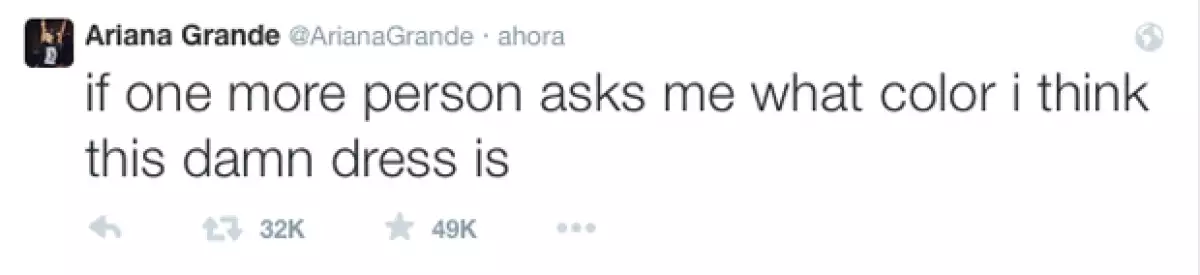 Para la cantante, el vestido es "gris, azul... y feo".