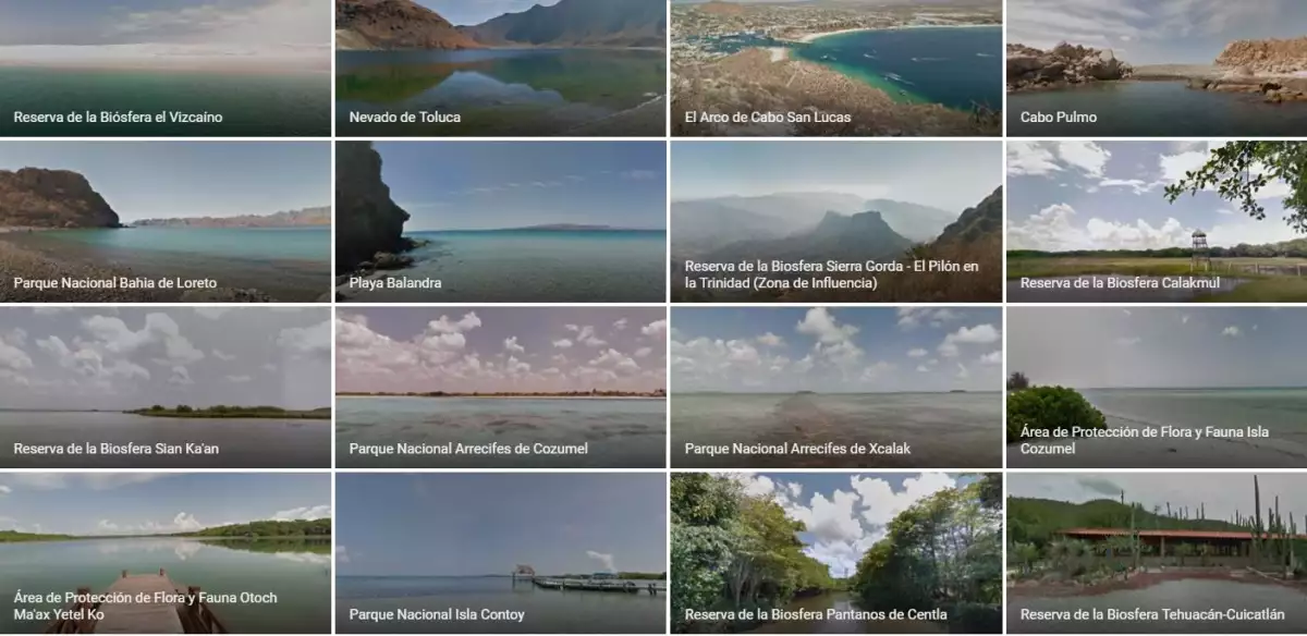 Parques nacionales y áreas protegidas naturales mexicanas