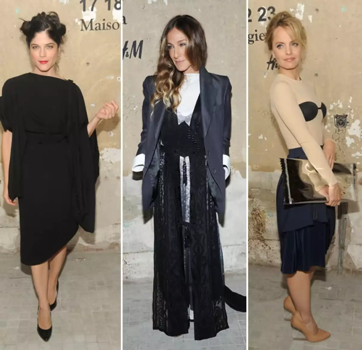 Selma Blair, Sarah Jessica Parker y Mena Suvari en el evento de lanzamiento.