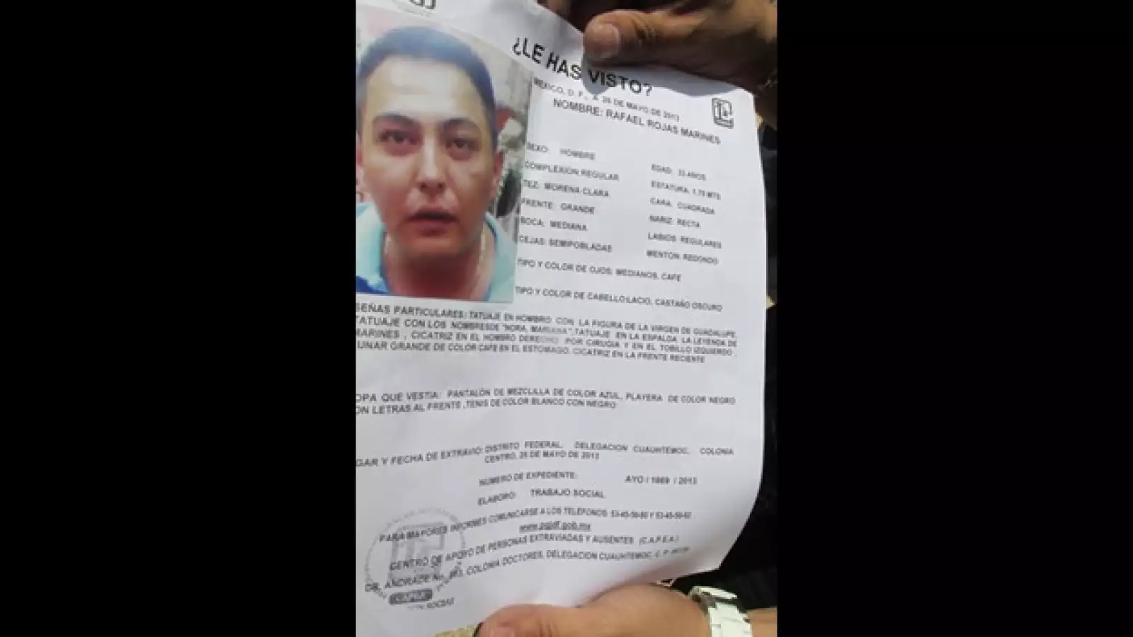 foto de desaparecido en el bar heaven