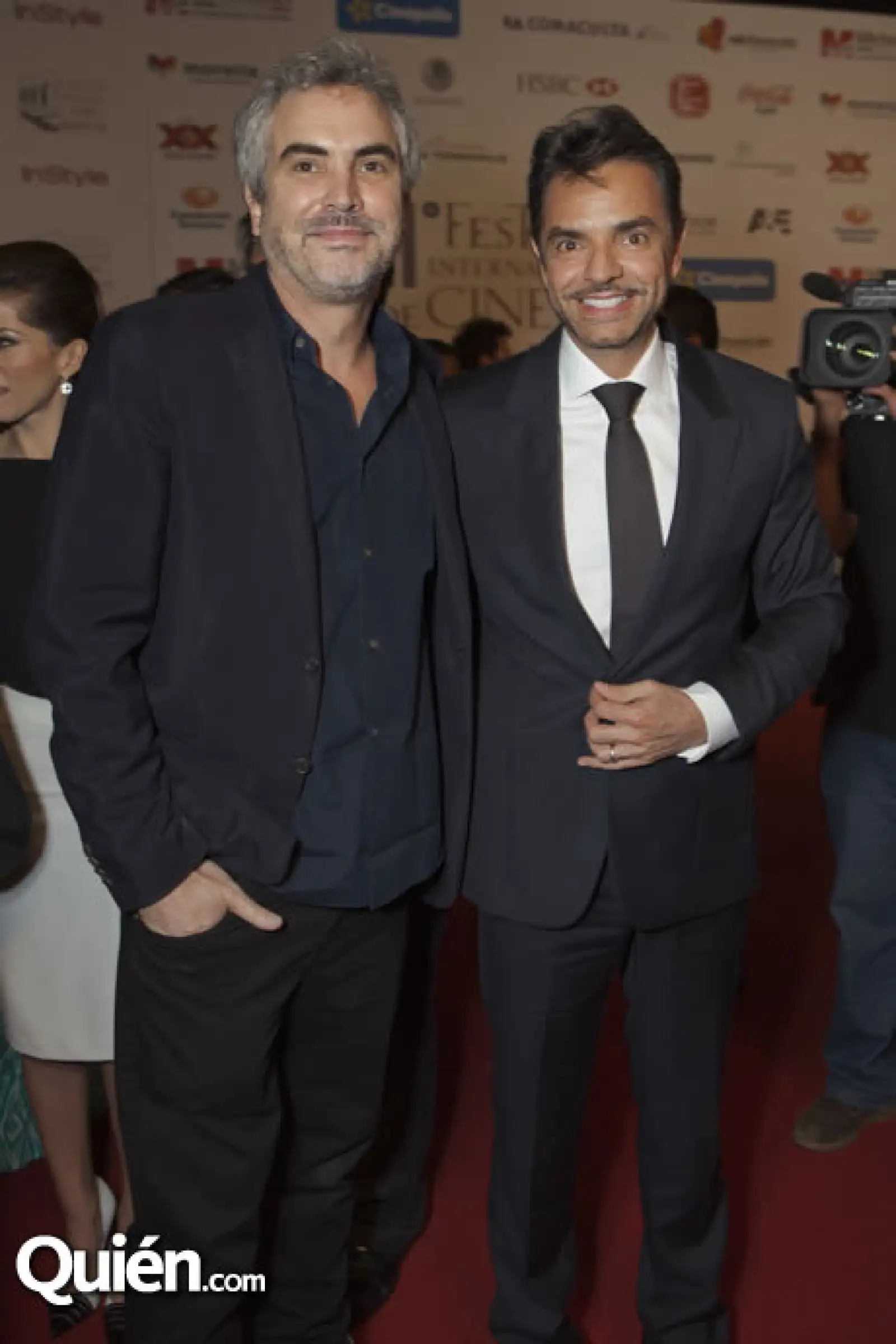 Alfonso Cuarón y Eugenio Derbez