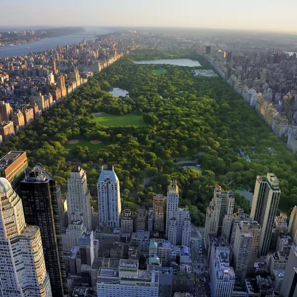 Central Park aerial view, Manhattan, New York