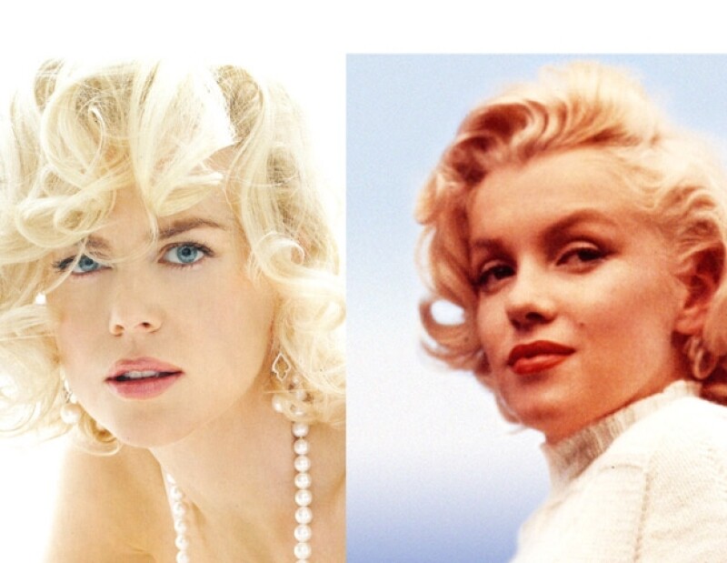 Nicole Kidman recurrió también a Marilyn Monroe para diversas fotos promocionales.