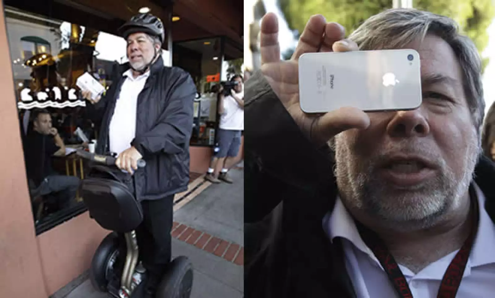 El cofundador de Apple decidió tomar su scooter y salir a formarse como cualquier cliente.