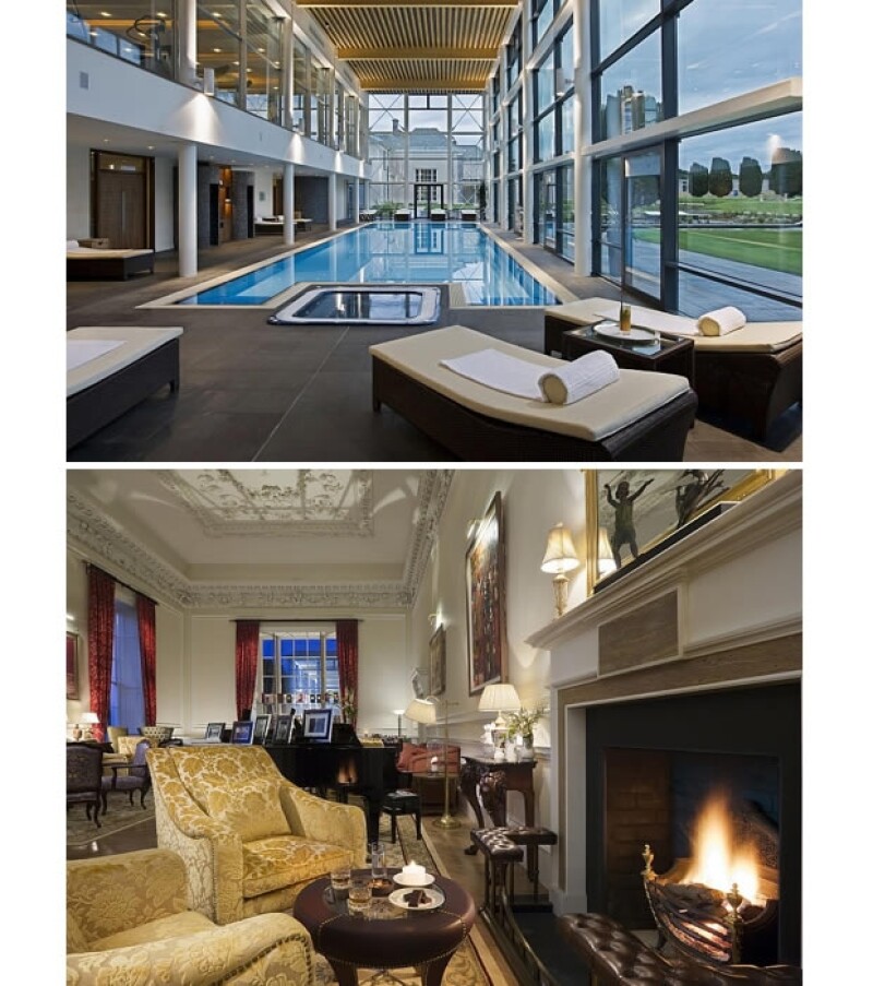 Cuarto de spa y sala de estar del Castlemartyr resort.