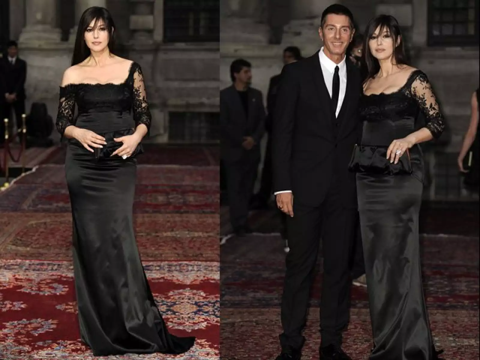 Muy guapa tan sólo un mes después de tener a su segunda hija, usó un vestido entallado negro que realzaba su figura