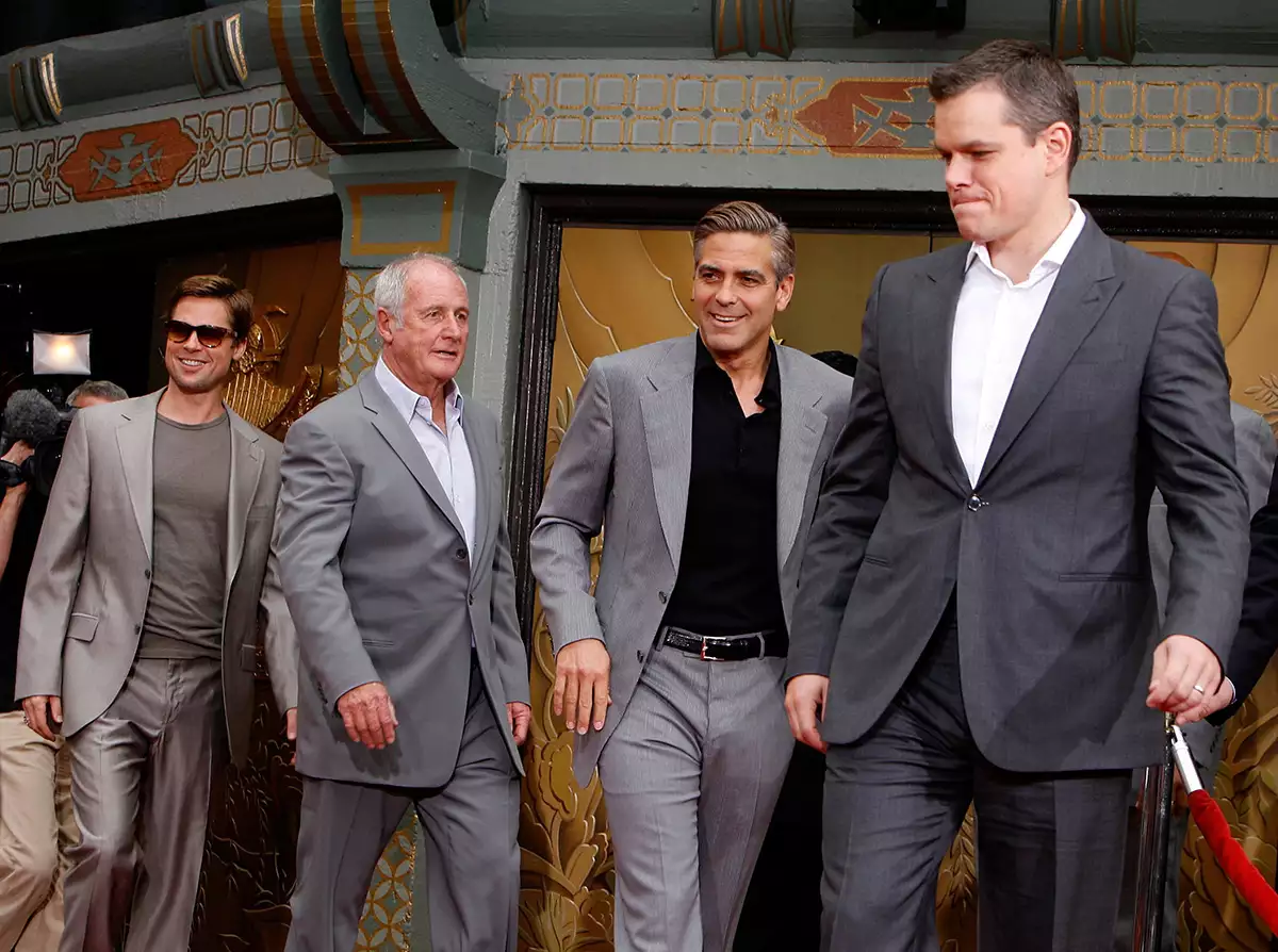 El productor Jerry Weintraub logró que George Clooney y Brad Pitt trabajaran juntos por primera vez en La gran estafa