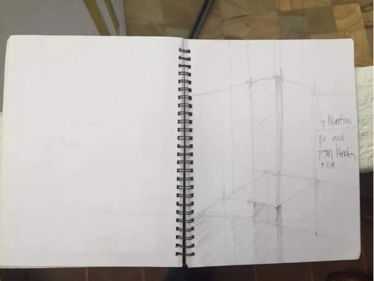 La firma de Tom Kundig en la Bitácora Gilardi