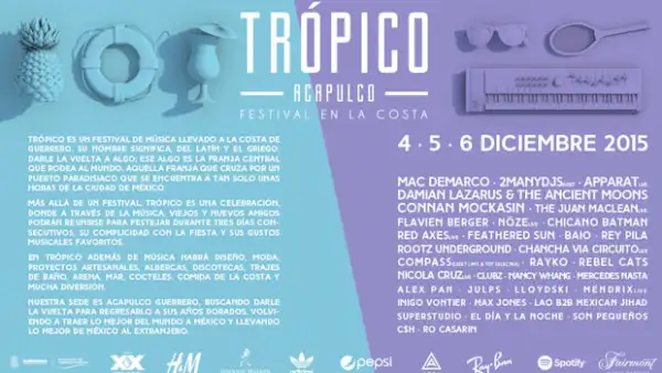 Acapulco vive y en esta tercera edición del festival de música no decepcionará con el talento artístico del 4 al 6 de diciembre. Aquí lo imperdible.