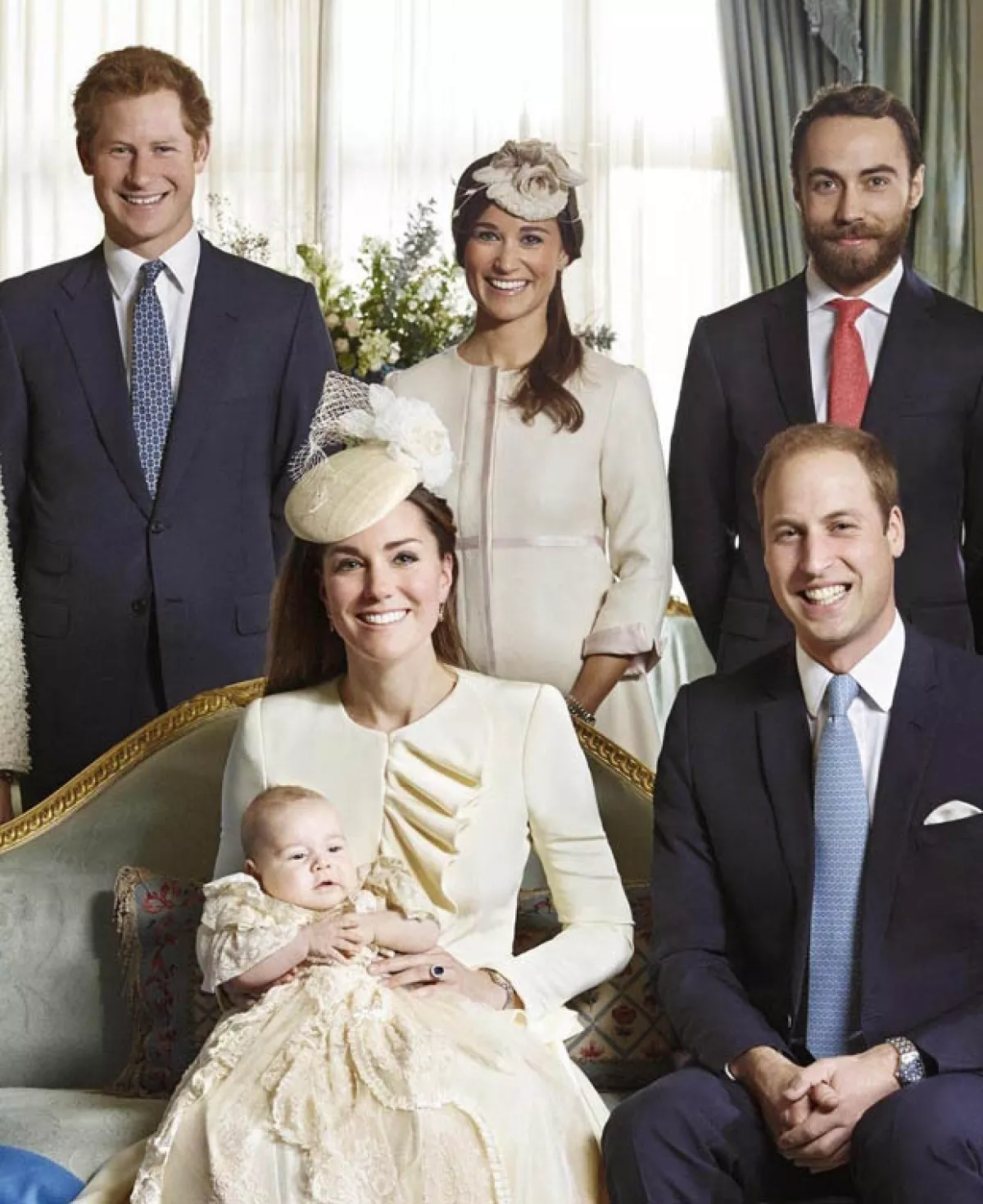 Así lució el príncipe George durante su bautizo el pasado septiembre de este año.