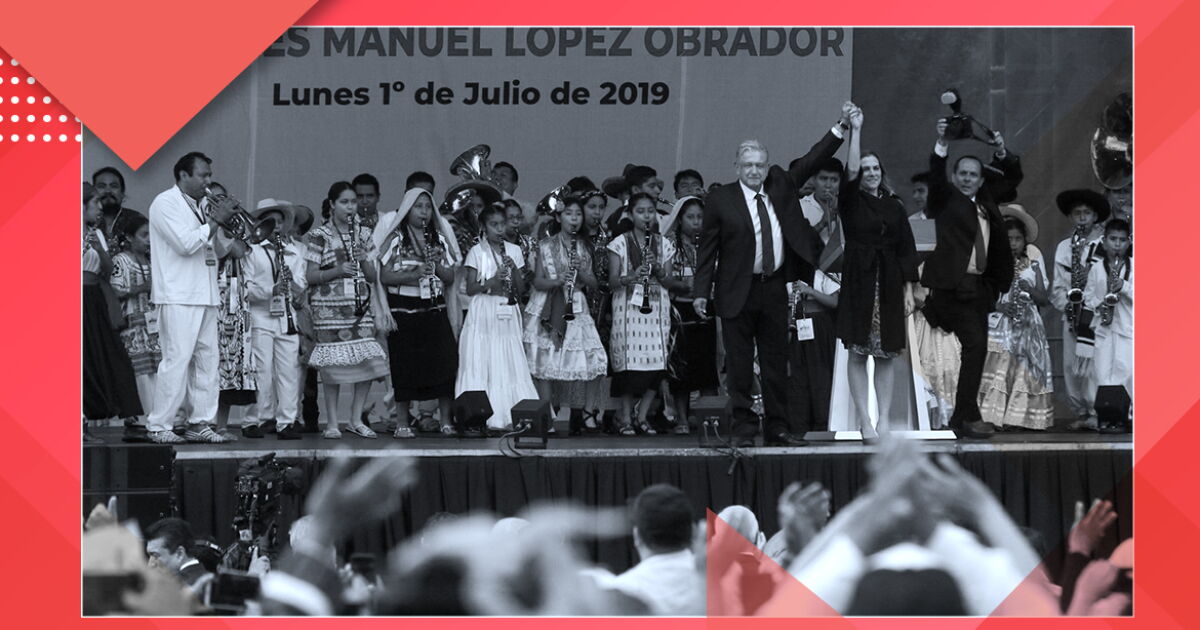 #Crónica | Porras, acarreos, fans, lluvia: todo cupo en la fiesta de AMLO