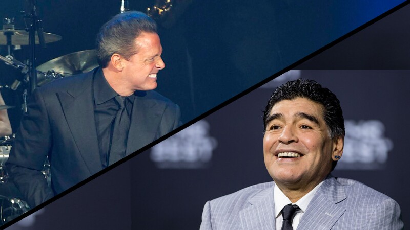 Luis Miguel y Diego Maradona