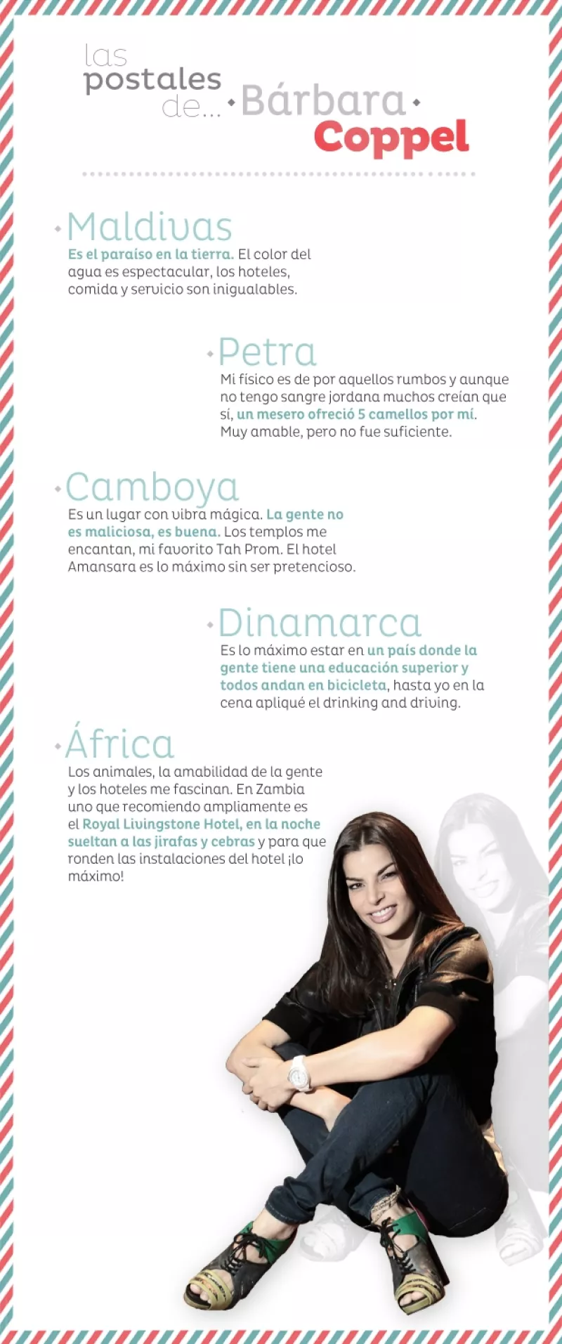 La diseñadora nos compartió cuáles son sus lugares favoritos en el mundo. No te pierdas su crónica en la revista Quién de su visita a Iceland.