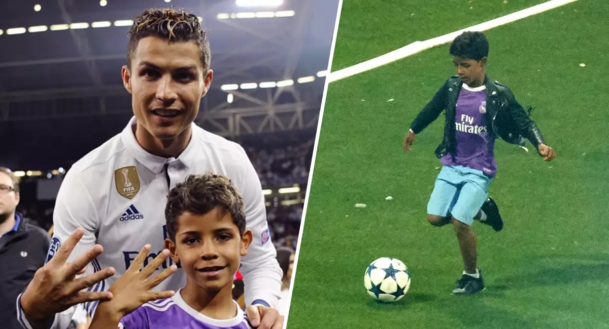 CR7 y su hijo.