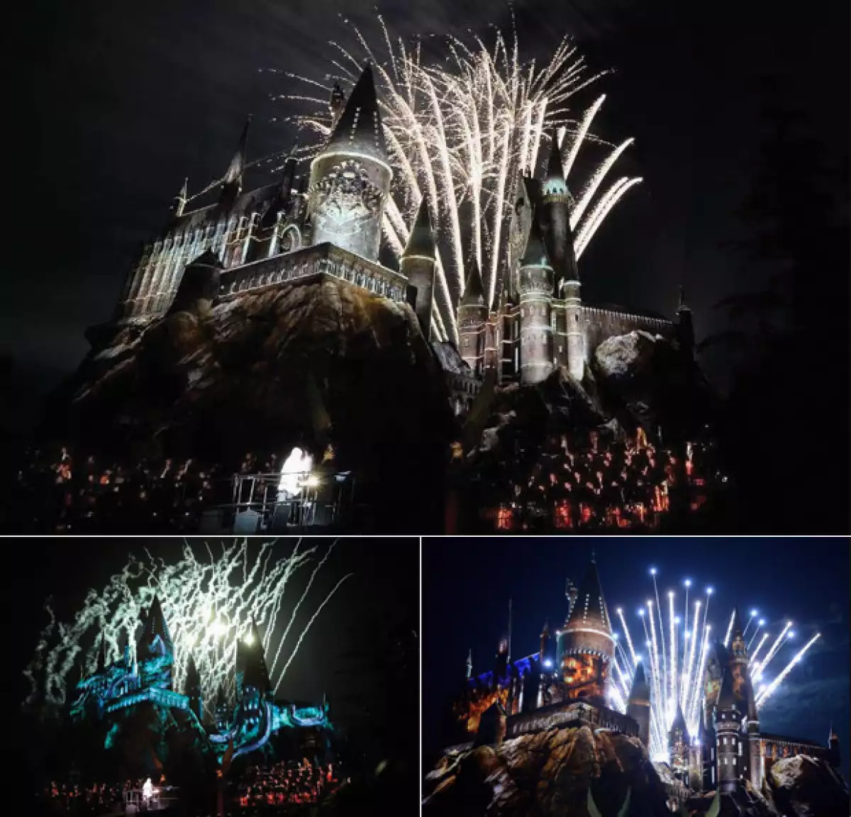 El castillo se llenó de fuegos artificiales.