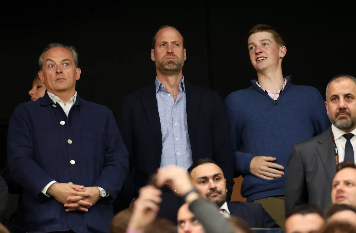 El príncipe William celebra el campeonato del equipo Aston Villa en la Europa League