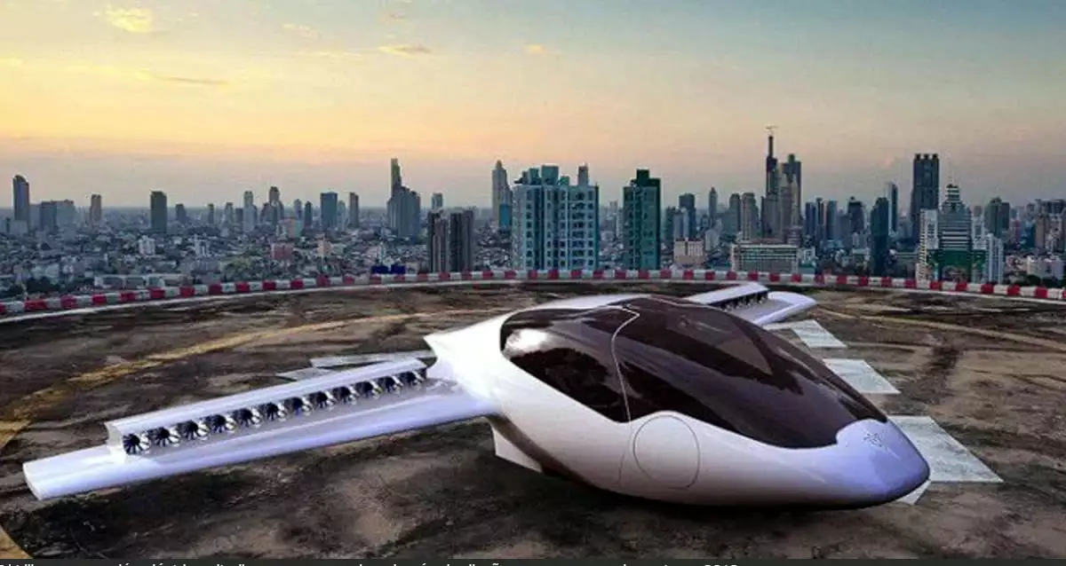 La aeronave con dos asientos puede ascender y descender verticalmente