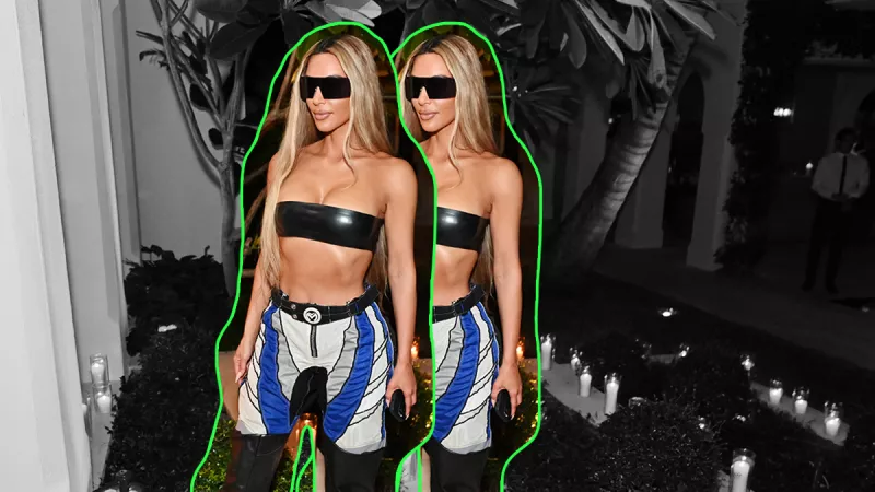 Kim Kardashian deja ver su pelo sin extensiones.