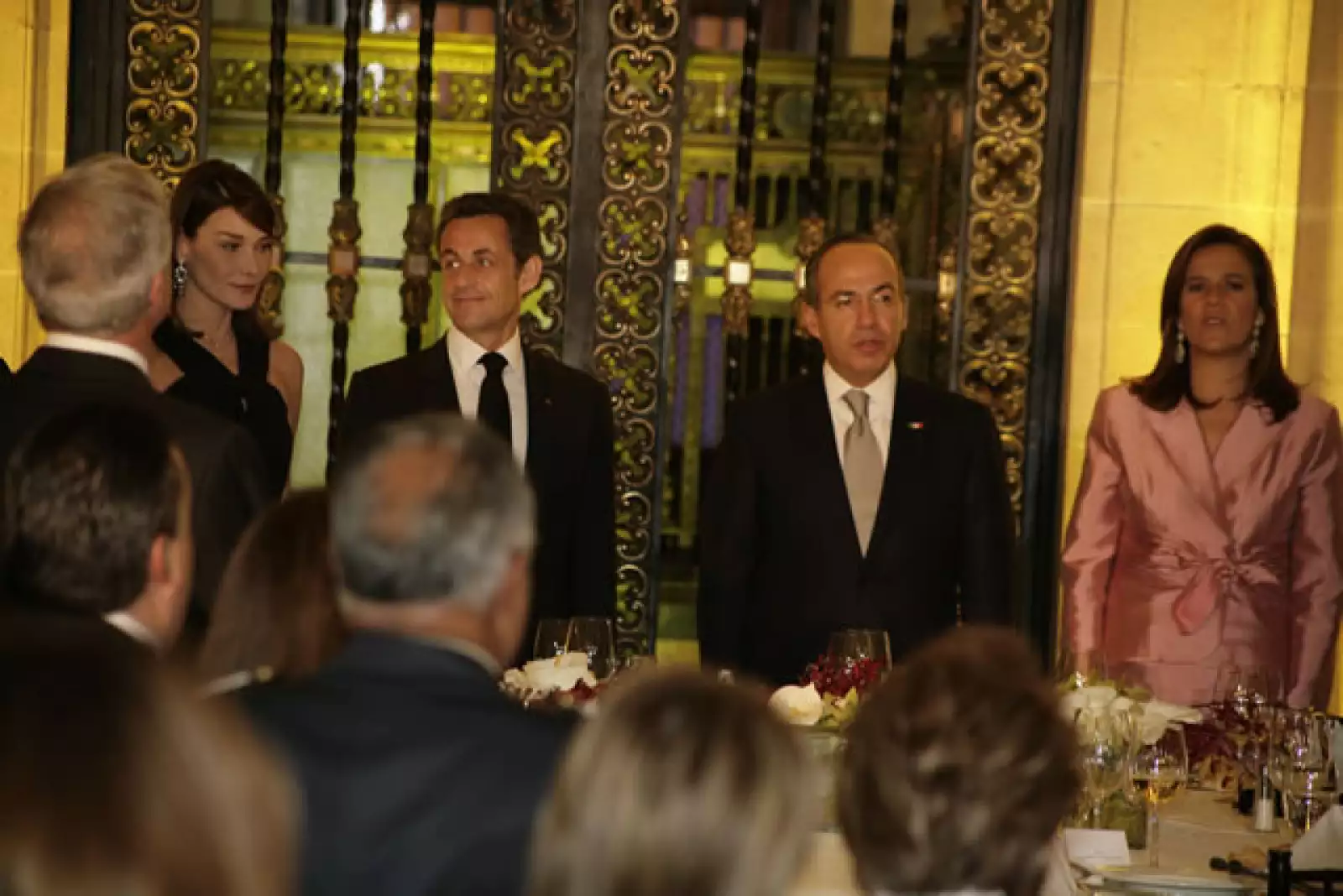 Cena Sarkozy en Palacio Nacional