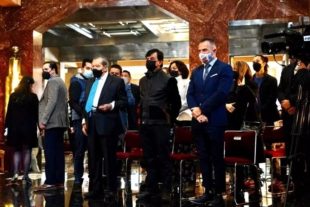 Muñoz Ledo en el homenaje.