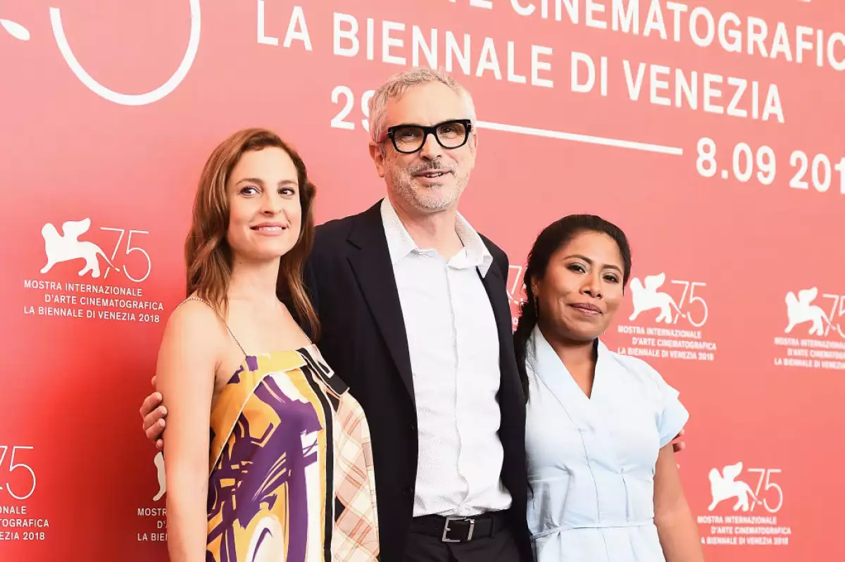 Marina de Tavira, Alfonso Cuarón and Yalitza Aparicio