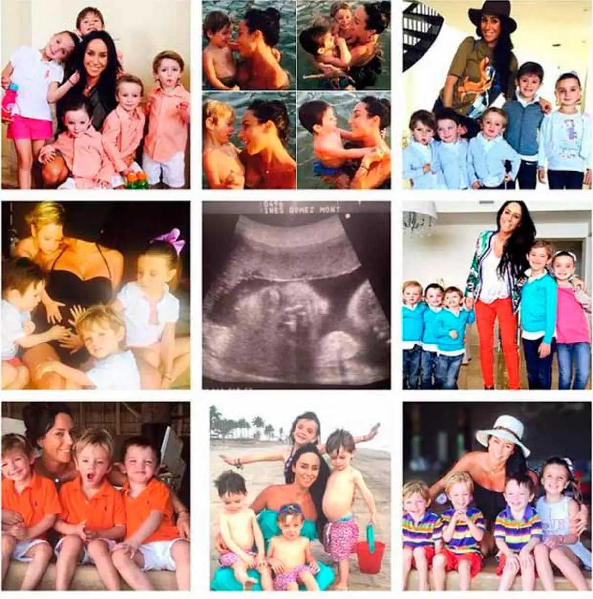 Con este collage Inés felicitó a las mamás en su día.
