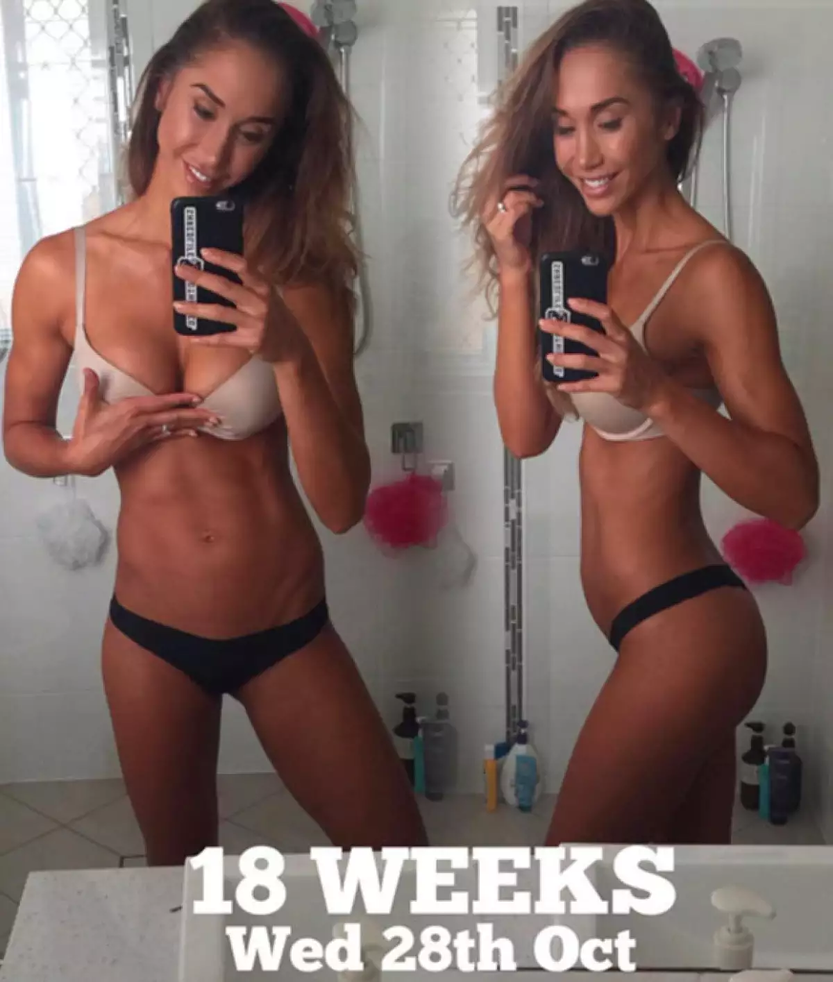 Desde que inició su embarazo, Chontel no dejó de hacer ejercicio.