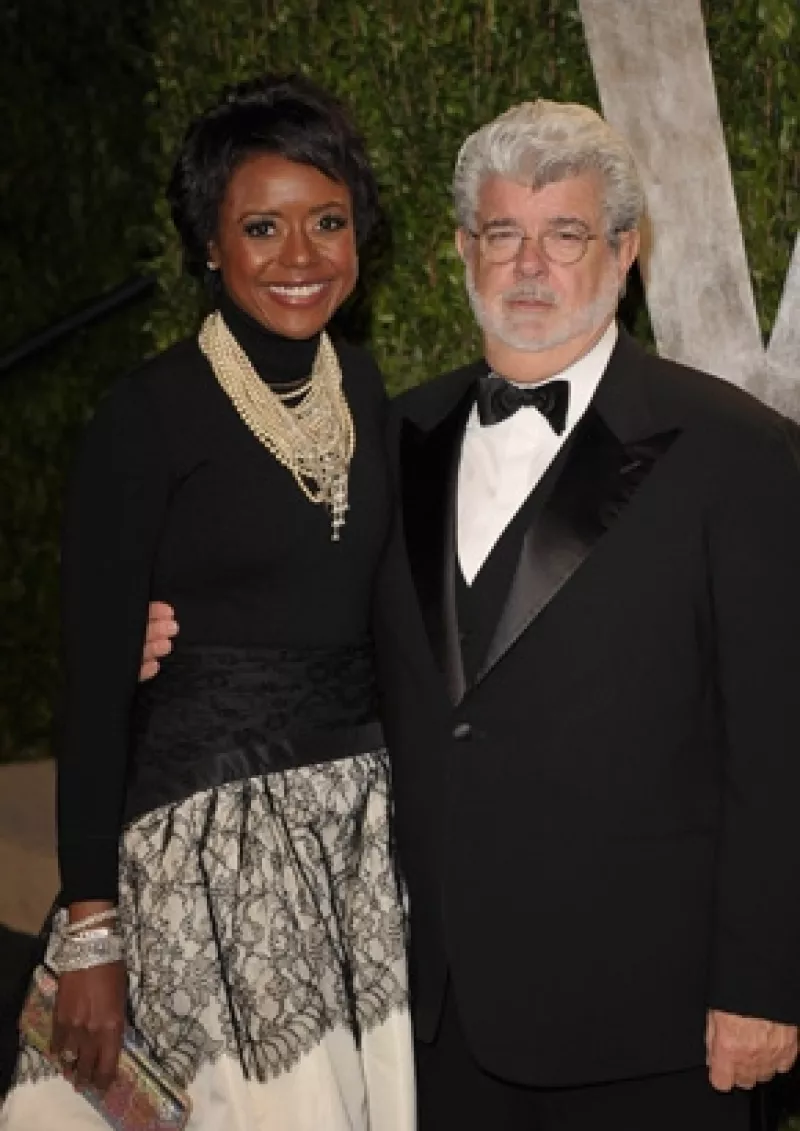 El creador de la saga de "Star Wars" y su pareja de casi siete años decidieron casarse el fin de semana pasada en Marin, California.