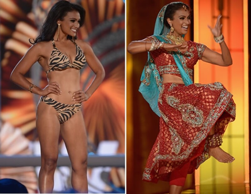 Para la prueba de talento Nina realizó un baile típico de Bollywood.